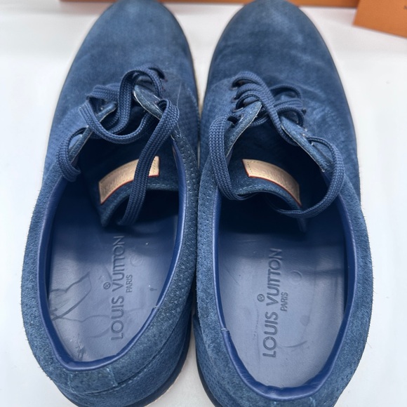 Louis Vuitton Men’s Suade Espadrille Navy Size 10 LV 11 US 100% Authentic - Picture 6 of 8